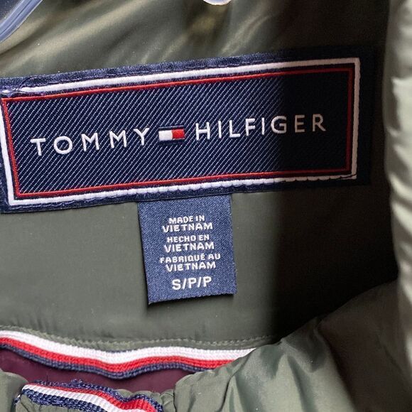 Tommy Hilfiger Olive Green Quilted Puffer Vest Size Small NEW - Picture 5 of 6